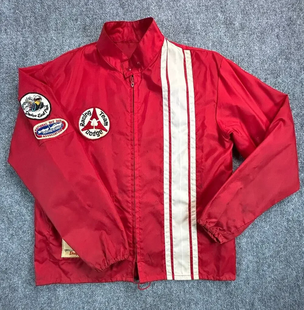 Vintage Late 1960s Dodge Scat Pack Racing Team Talon Zip NHRA/Mopar Jacket M - Picture 1 of 13